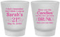 Custom 21st Birthday Frosted Shot Glasses - Candles Cake Drunk | 340017