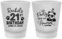 Custom 21st Birthday Frosted Shot Glasses - Party Like An Animal Panda | 340021