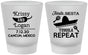 Custom Wedding Frosted Shot Glasses - Fiesta Siesta Tequila Repeat | 344