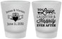 Custom Wedding Frosted Shot Glasses - Love Laughter Happily | 346