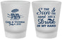 Custom Wedding Frosted Shot Glasses - Sun Sand Drink In My Hand | 353