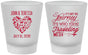 Custom Wedding Frosted Shot Glasses - Journey Traveling With | 354