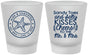 Custom Wedding Frosted Shot Glasses - Sandy Feet Salty Kisses | 355