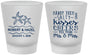 Custom Wedding Frosted Shot Glasses - Sandy Feet Salty Kisses | 356
