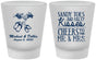 Custom Wedding Frosted Shot Glasses - Sandy Feet Salty Kisses | 357