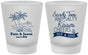 Custom Wedding Frosted Shot Glasses - Beach | 358