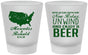 Custom Wedding Frosted Shot Glasses - Relax Unwind Enjoy Beer | 360