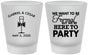 Custom Wedding Frosted Shot Glasses - Formal Here To Party | 366