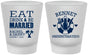 Custom Wedding Frosted Shot Glasses - Eat Drink Be Married | 367