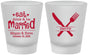 Custom Wedding Frosted Shot Glasses - Eat Drink Be Married | 368