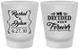 Custom Wedding Frosted Shot Glasses - We Decided On Forever | 386