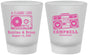 Custom Wedding Frosted Shot Glasses - Class Love Cassette Tape | 389