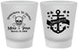 Custom Wedding Frosted Shot Glasses - Anchor Nautical | 391