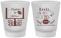 Custom Wedding Frosted Shot Glasses - Football | 394