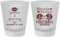 Custom Wedding Frosted Shot Glasses - Hearts United Football | 395
