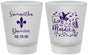 Custom Wedding Frosted Shot Glasses - Mardi Gras | 398