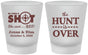 Custom Wedding Frosted Shot Glasses - The Hunt Is Over | 400