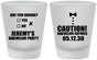 Custom Bachelor Party Frosted Shot Glasses - Caution Expires On | 40013
