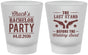 Custom Bachelor Party Frosted Shot Glasses - Last Stand Wedding Bands | 40015