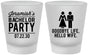 Custom Bachelor Party Frosted Shot Glasses - Goodbye Life Hello Wife | 40019