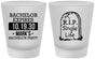 Custom Bachelor Party Frosted Shot Glasses - Rip Single Life | 40028