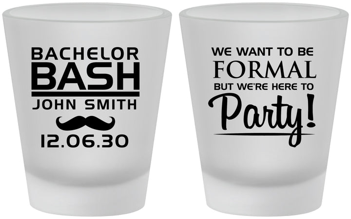 Custom Bachelor Party Frosted Shot Glasses - Formal | 40030