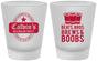 Custom Bachelor Party Frosted Shot Glasses - Brews And Boobs | 40031