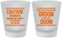 Custom Bachelor Party Frosted Shot Glasses - Groom Rhymes Doom | 40042