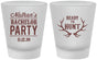 Custom Bachelor Party Frosted Shot Glasses - Ready To Hunt | 40044