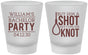 Custom Bachelor Party Frosted Shot Glasses - Buy Him A Shot | 40051