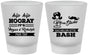 Custom Bachelor Party Frosted Shot Glasses - Wig Or Stache | 40058