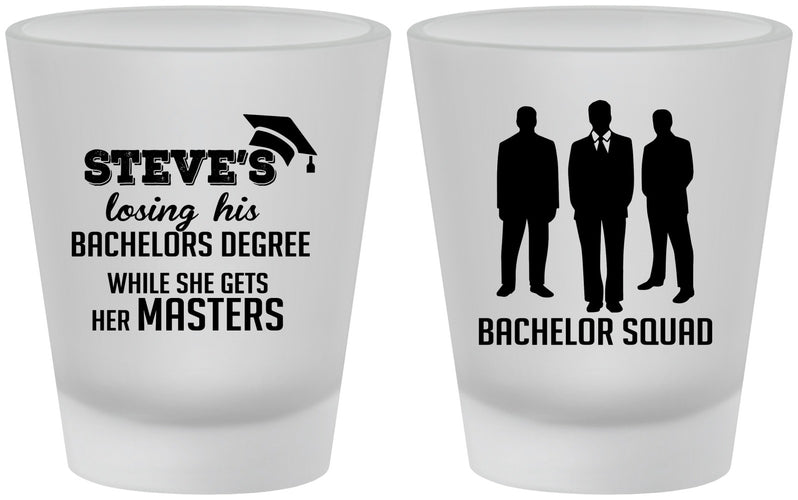 Custom Bachelor Party Frosted Shot Glasses - Squad | 40068