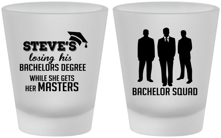 Custom Bachelor Party Frosted Shot Glasses - Squad | 40068