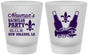 Custom Bachelor Party Frosted Shot Glasses - Mardi Gras | 40085