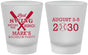 Custom Bachelor Party Frosted Shot Glasses - Baseball | 40086