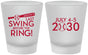 Custom Bachelor Party Frosted Shot Glasses - Baseball | 40087