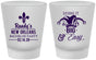 Custom Bachelor Party Frosted Shot Glasses - Mardi Gras | 40089