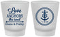 Custom Wedding Frosted Shot Glasses - Love Anchors The Soul | 405