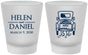 Custom Wedding Frosted Shot Glasses - Just Married Old Car | 413