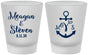 Custom Wedding Frosted Shot Glasses - Monogram Nautical | 414