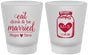 Custom Wedding Frosted Shot Glasses - Mason Jar | 415