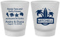 Custom Wedding Frosted Shot Glasses - Sandy Toes Salty Kisses | 419