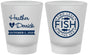 Custom Wedding Frosted Shot Glasses - Two Less Fish In The Sea | 420