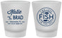 Custom Wedding Frosted Shot Glasses - Two Less Fish In The Sea | 421