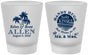 Custom Wedding Frosted Shot Glasses - Sandy Hugs Salty Kisses | 425