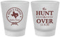 Custom Wedding Frosted Shot Glasses - The Hunt Is Over | 426