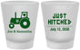 Custom Wedding Frosted Shot Glasses - Just Hitched Tractor | 429