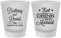Custom Wedding Frosted Shot Glasses - Eat Drink Be Married | 430
