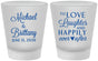 Custom Wedding Frosted Shot Glasses - Love Laughter Happily | 432