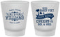 Custom Wedding Frosted Shot Glasses - Sandy Feet Salty Kisses | 434